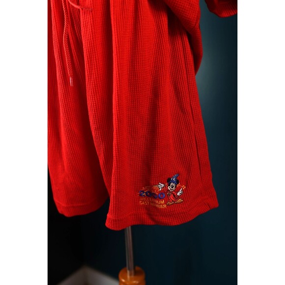 Vintage Disney Y2K Millennium Cast Member Red Thermal 2 Piece Pajama Set XXL - Picture 11 of 16